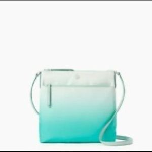 Kate Spade White and Teal Crossbody Bag